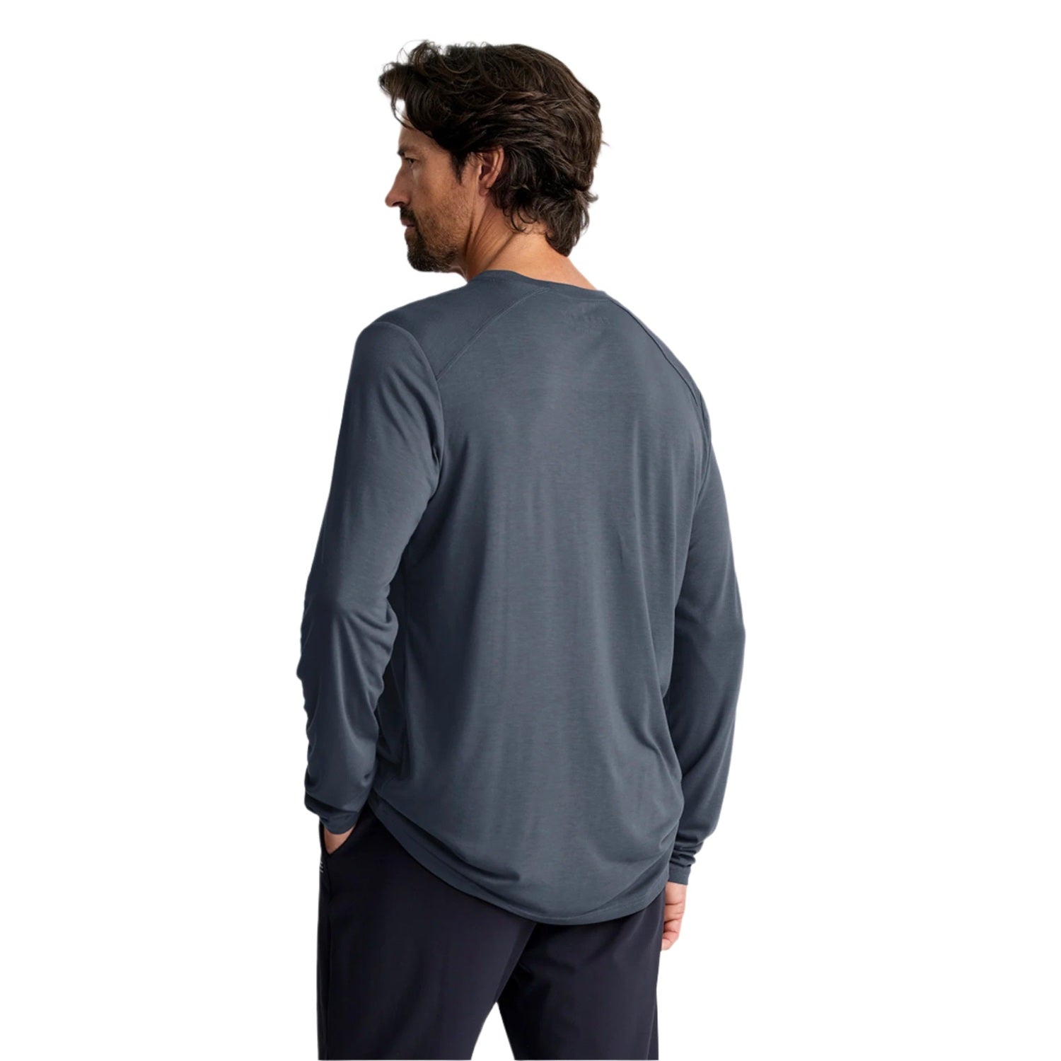 Free Fly Apparel 01. MENS APPAREL - MENS LS SHIRTS - MENS LS ACTIVE Men's Bamboo Lightweight Long Sleeve STORM CLOUD