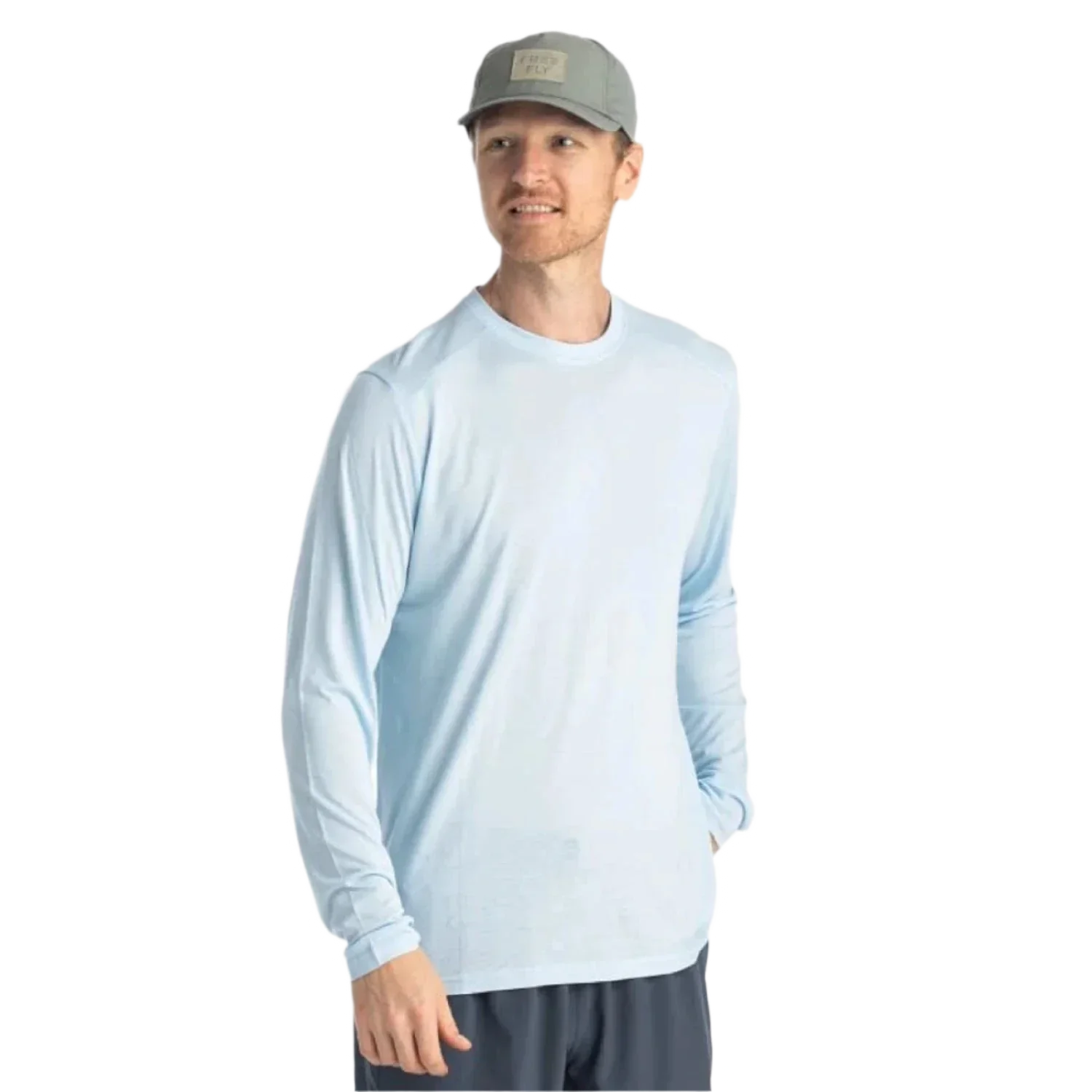 Free Fly Apparel 01. MENS APPAREL - MENS LS SHIRTS - MENS LS ACTIVE Men's Bamboo Lightweight Long Sleeve BLUE BIRD