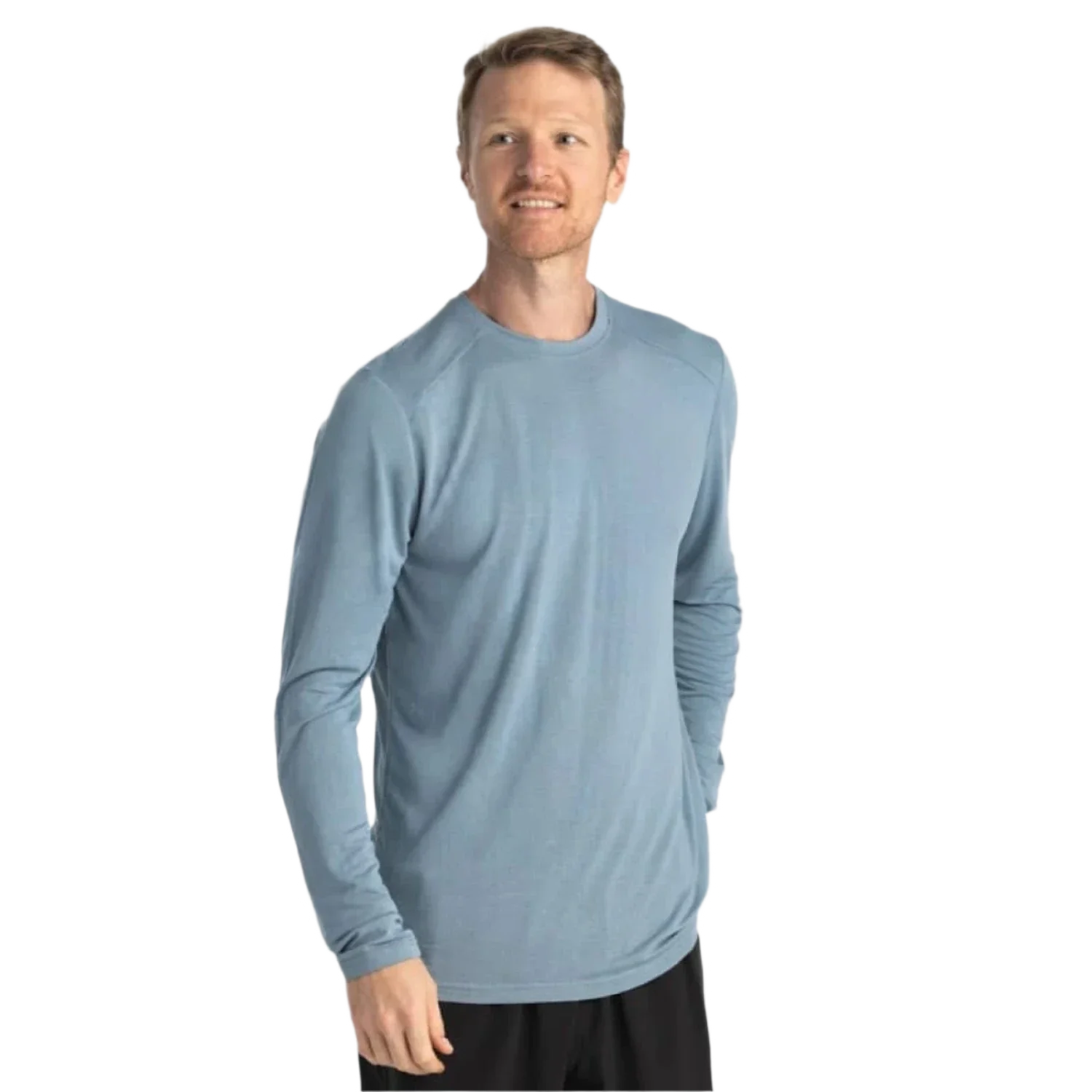 Free Fly Apparel 01. MENS APPAREL - MENS LS SHIRTS - MENS LS ACTIVE Men's Bamboo Lightweight Long Sleeve BLUE FOG