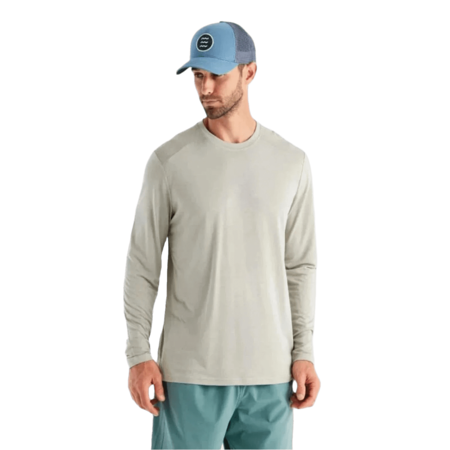 Free Fly Apparel 01. MENS APPAREL - MENS LS SHIRTS - MENS LS ACTIVE Men's Bamboo Lightweight Long Sleeve SANDSTONE