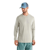 Free Fly Apparel 01. MENS APPAREL - MENS LS SHIRTS - MENS LS ACTIVE Men's Bamboo Lightweight Long Sleeve SANDSTONE