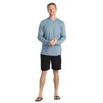 Free Fly Apparel 01. MENS APPAREL - MENS LS SHIRTS - MENS LS ACTIVE Men's Bamboo Lightweight Long Sleeve BLUE FOG