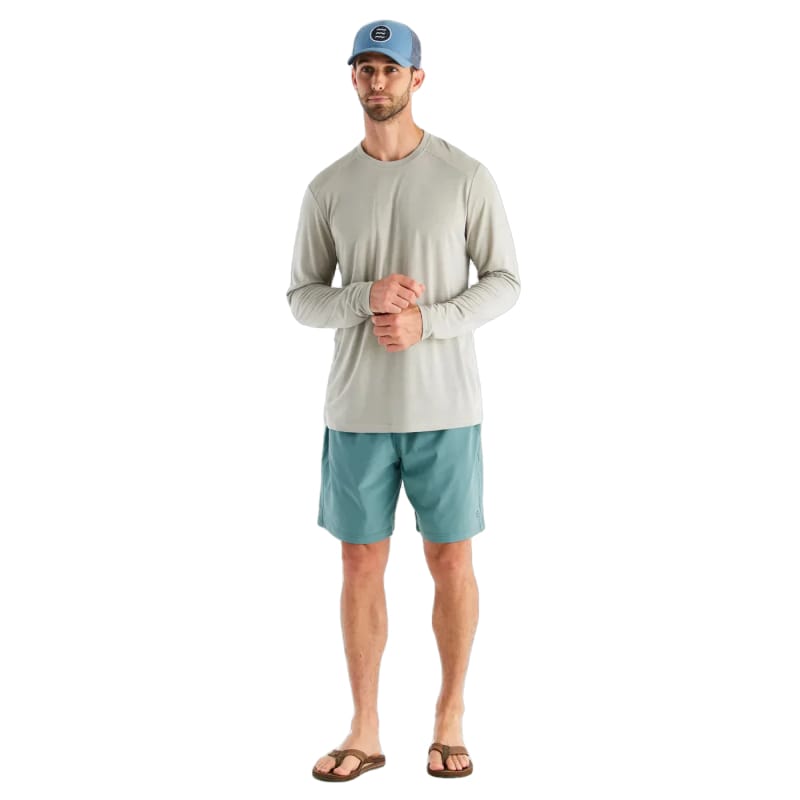 Free Fly Apparel 01. MENS APPAREL - MENS LS SHIRTS - MENS LS ACTIVE Men's Bamboo Lightweight Long Sleeve SANDSTONE