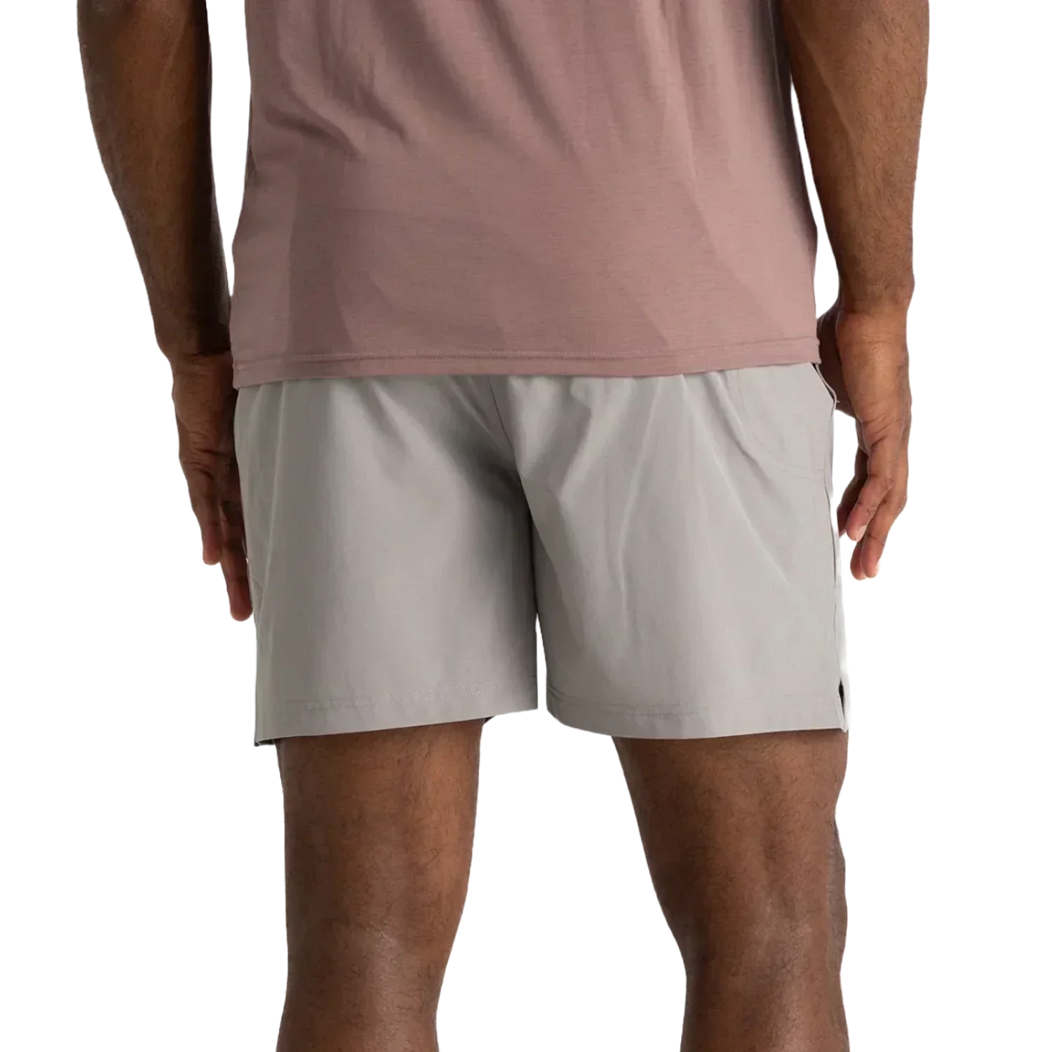 Free Fly Apparel 01. MENS APPAREL - MENS SHORTS - MENS SHORTS ACTIVE Men's Bamboo-Lined Active Breeze Short - 5.5 in CEMENT