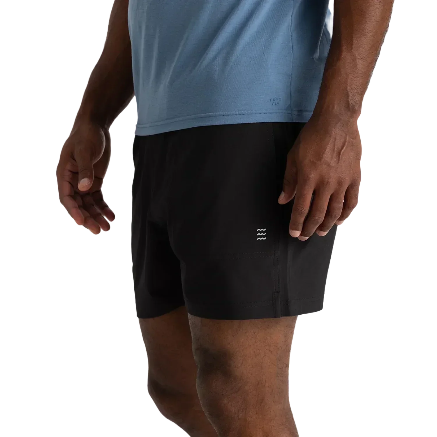 Free Fly Apparel 01. MENS APPAREL - MENS SHORTS - MENS SHORTS ACTIVE Men's Bamboo-Lined Active Breeze Short - 5.5 in BLACK