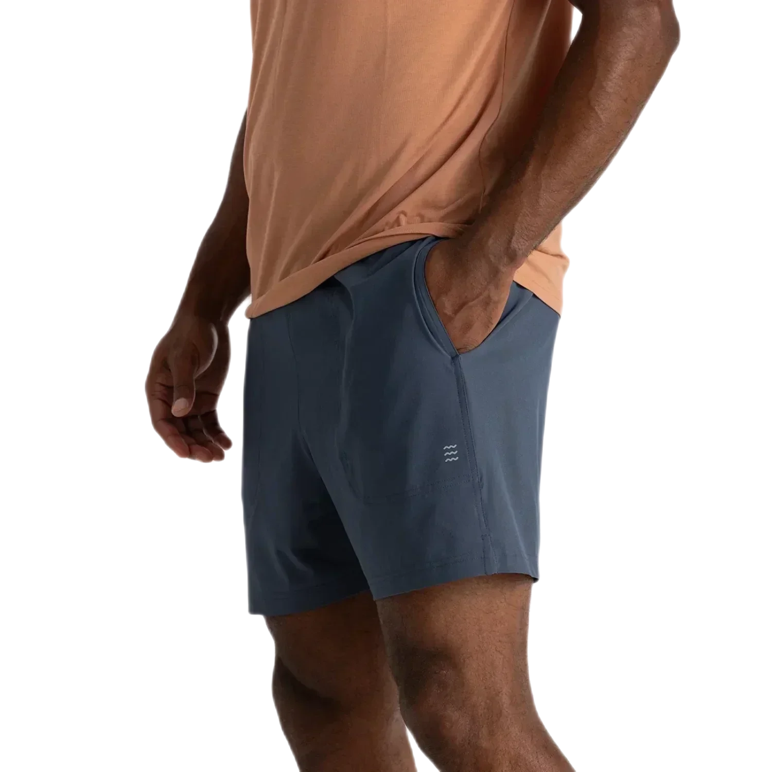 Free Fly Apparel 01. MENS APPAREL - MENS SHORTS - MENS SHORTS ACTIVE Men's Bamboo-Lined Active Breeze Short - 5.5 in BLUE DUSK II