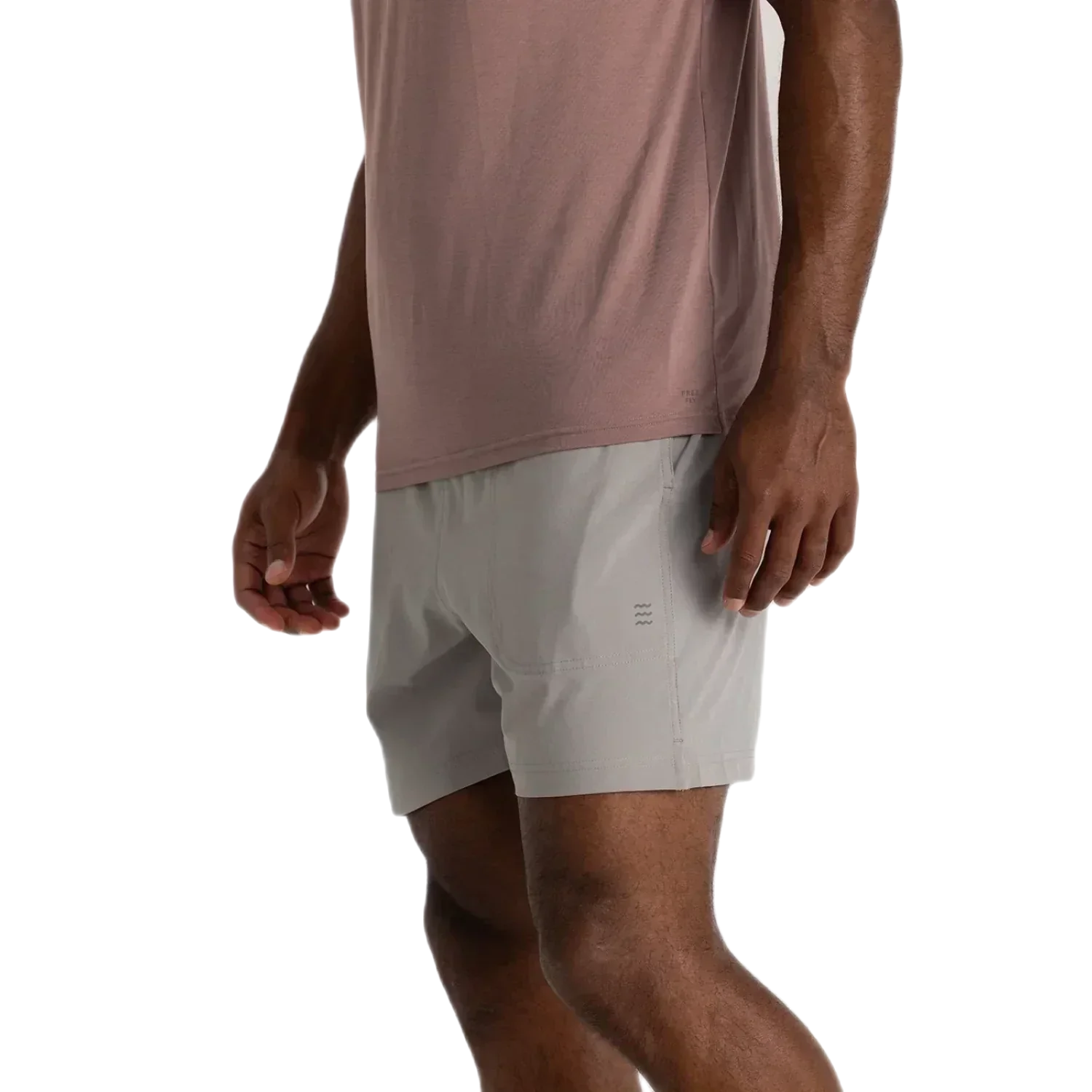 Free Fly Apparel 01. MENS APPAREL - MENS SHORTS - MENS SHORTS ACTIVE Men's Bamboo-Lined Active Breeze Short - 5.5 in CEMENT