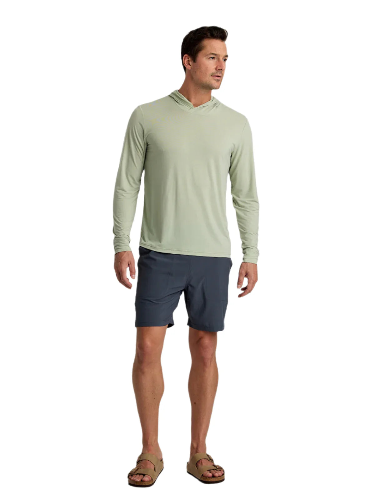 Free Fly Apparel 01. MENS APPAREL - MENS SHORTS - MENS SHORTS ACTIVE Men's Bamboo-Lined Active Breeze Short - 7 in STORM CLOUD