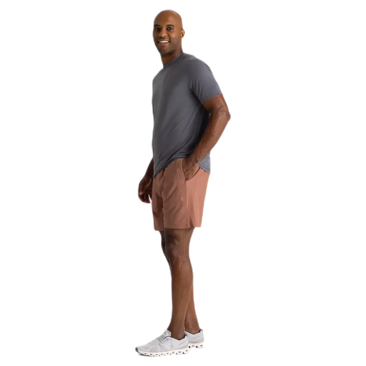 Free Fly Apparel 01. MENS APPAREL - MENS SHORTS - MENS SHORTS ACTIVE Men's Bamboo-Lined Active Breeze Short - 7 in BALTIC AMBER