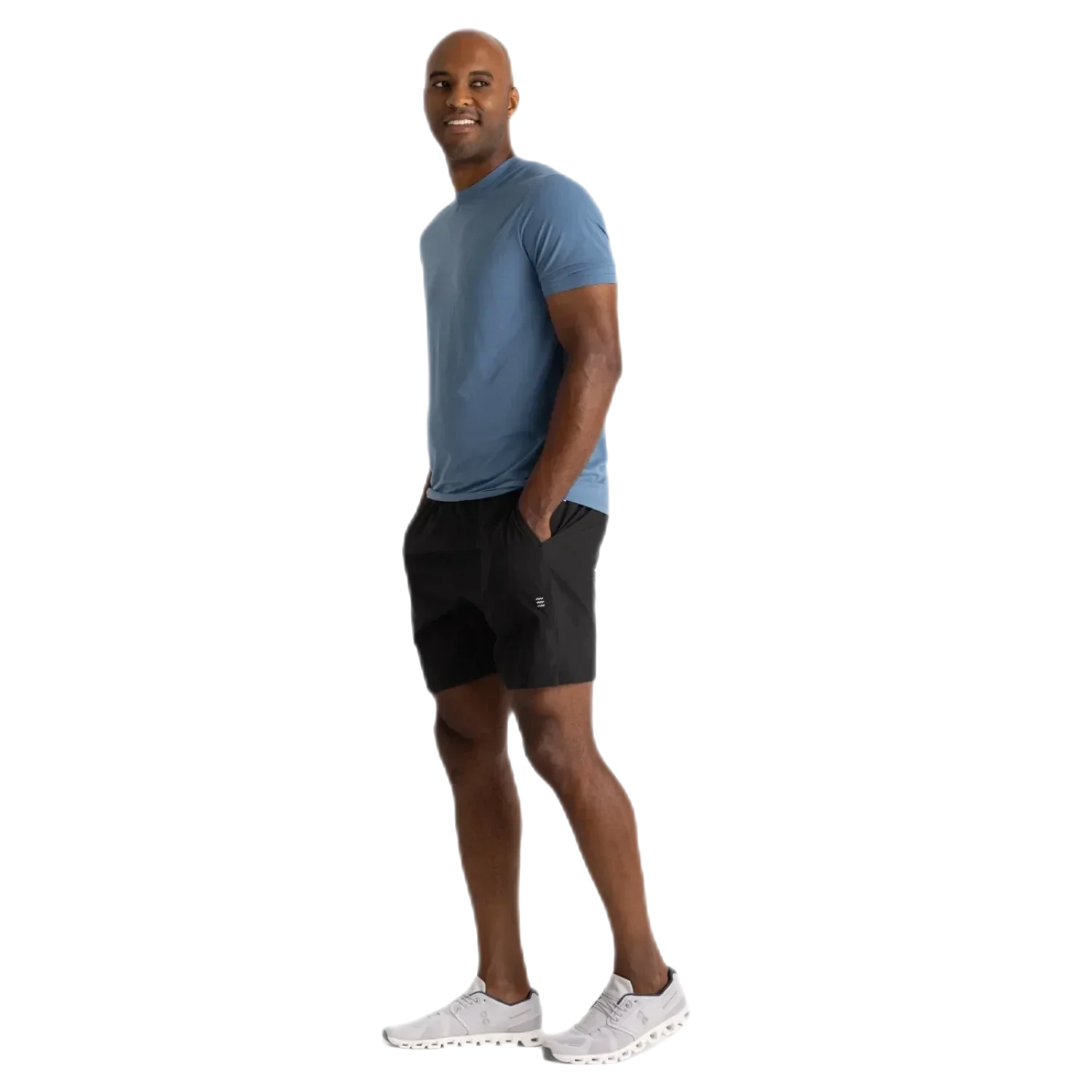 Free Fly Apparel 01. MENS APPAREL - MENS SHORTS - MENS SHORTS ACTIVE Men's Bamboo-Lined Active Breeze Short - 7 in BLACK