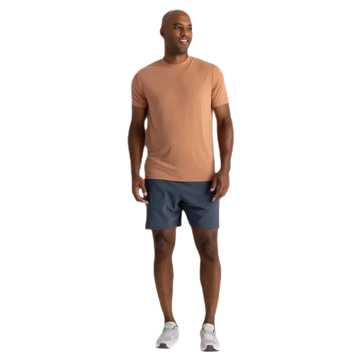 Free Fly Apparel 01. MENS APPAREL - MENS SHORTS - MENS SHORTS ACTIVE Men's Bamboo-Lined Active Breeze Short - 7 in BLUE DUSK II