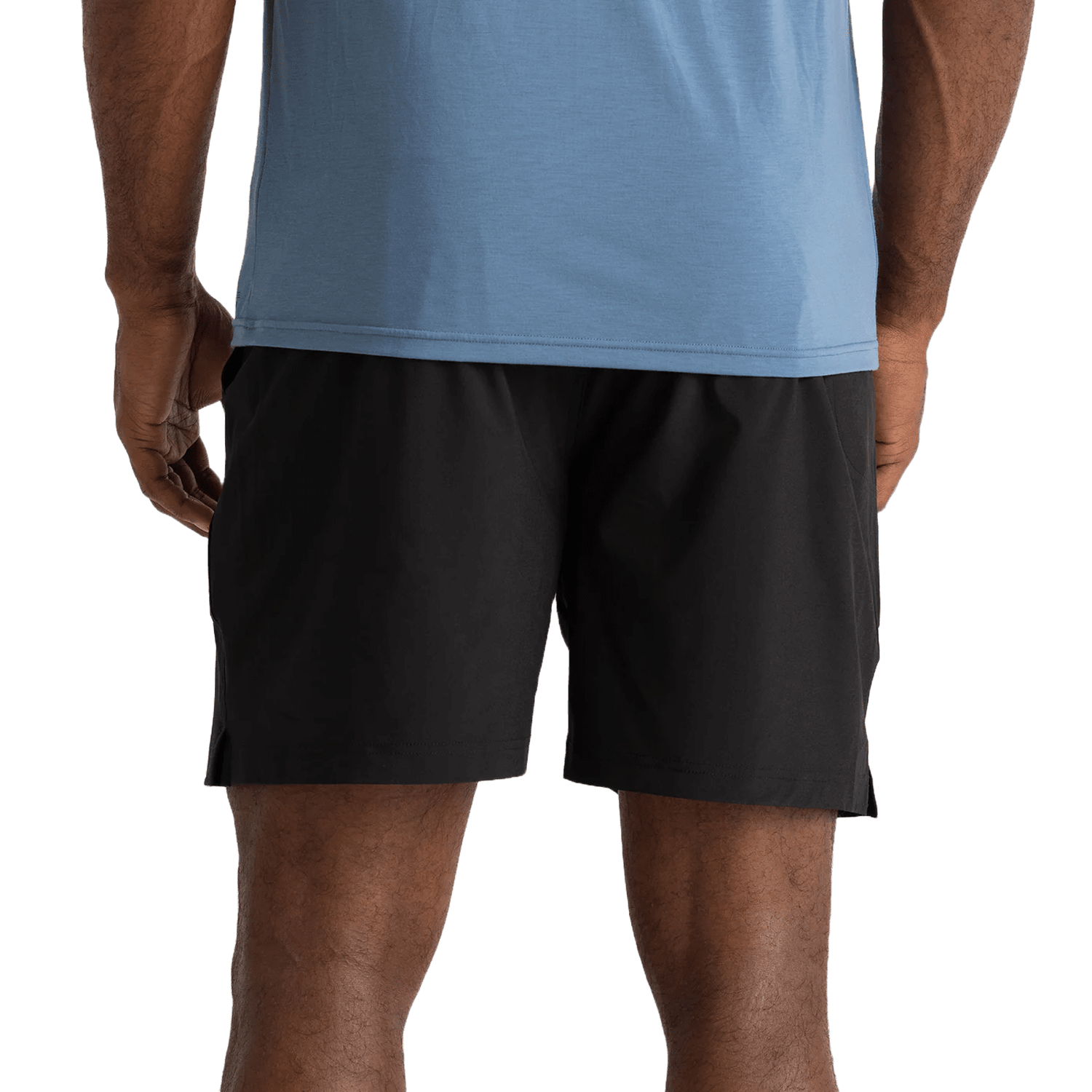 Free Fly Apparel 01. MENS APPAREL - MENS SHORTS - MENS SHORTS ACTIVE Men's Bamboo-Lined Active Breeze Short - 7 in BLACK