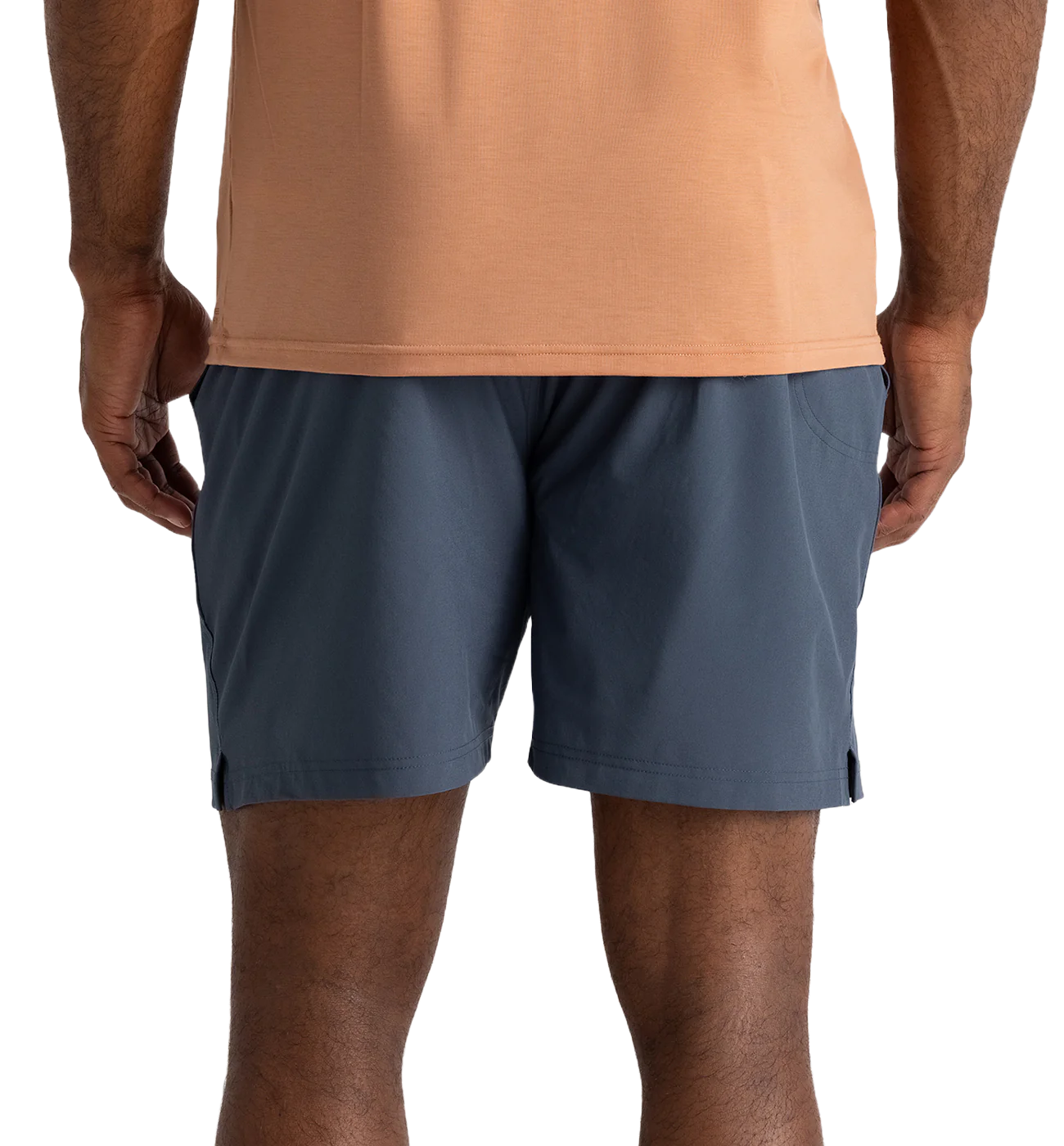 Free Fly Apparel 01. MENS APPAREL - MENS SHORTS - MENS SHORTS ACTIVE Men's Bamboo-Lined Active Breeze Short - 7 in BLUE DUSK II