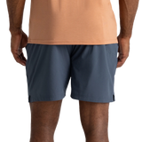 Free Fly Apparel 01. MENS APPAREL - MENS SHORTS - MENS SHORTS ACTIVE Men's Bamboo-Lined Active Breeze Short - 7 in BLUE DUSK II