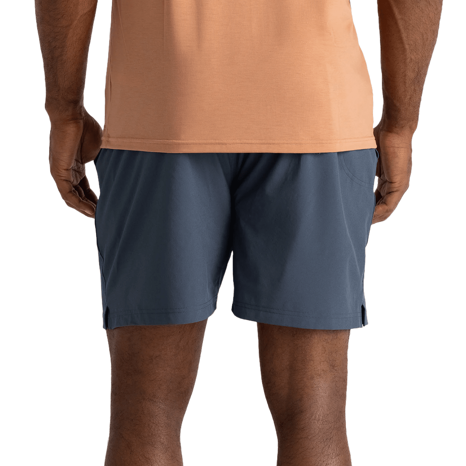 Free Fly Apparel 01. MENS APPAREL - MENS SHORTS - MENS SHORTS ACTIVE Men's Bamboo-Lined Active Breeze Short - 7 in BLUE DUSK II