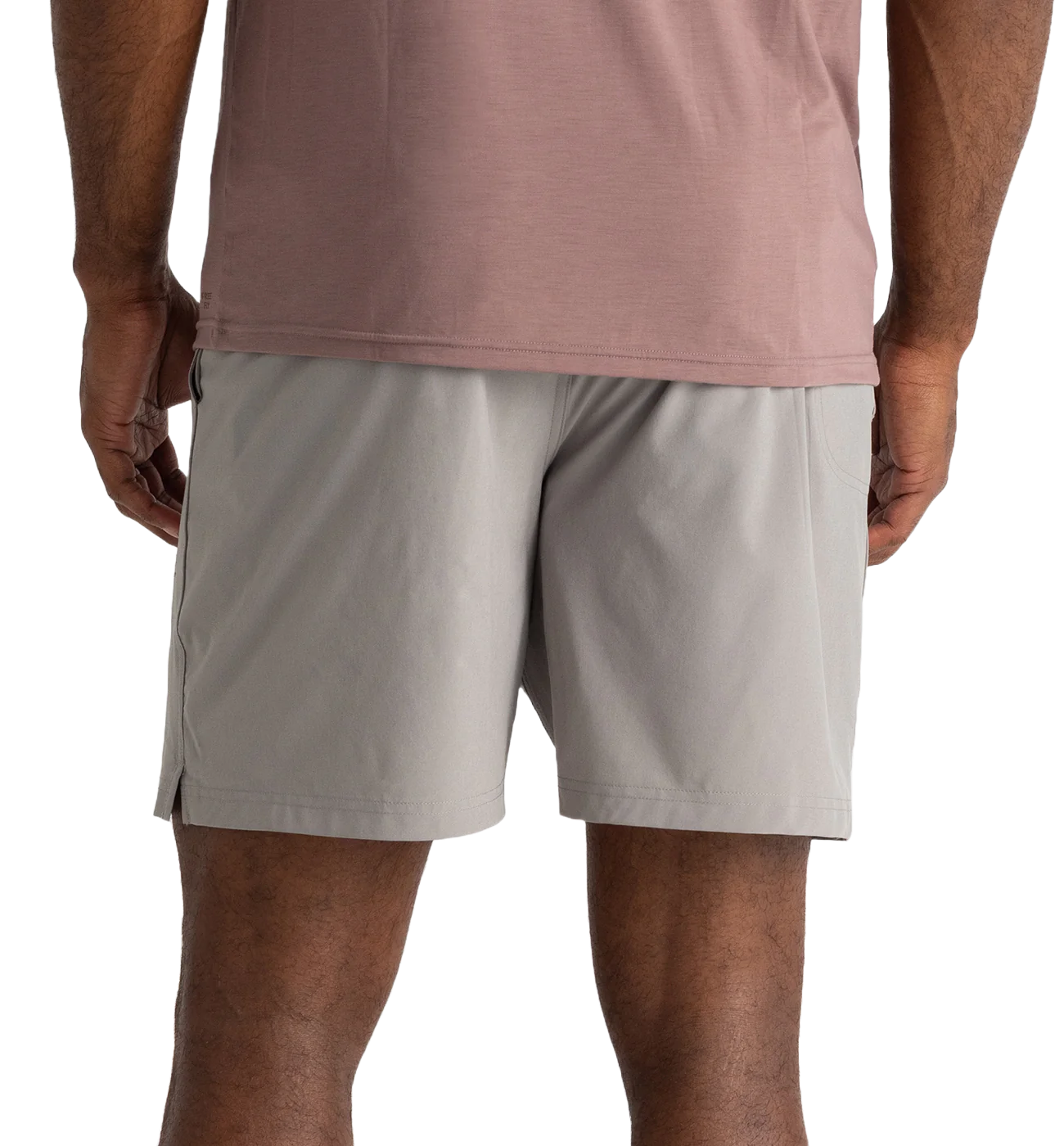 Free Fly Apparel 01. MENS APPAREL - MENS SHORTS - MENS SHORTS ACTIVE Men's Bamboo-Lined Active Breeze Short - 7 in CEMENT