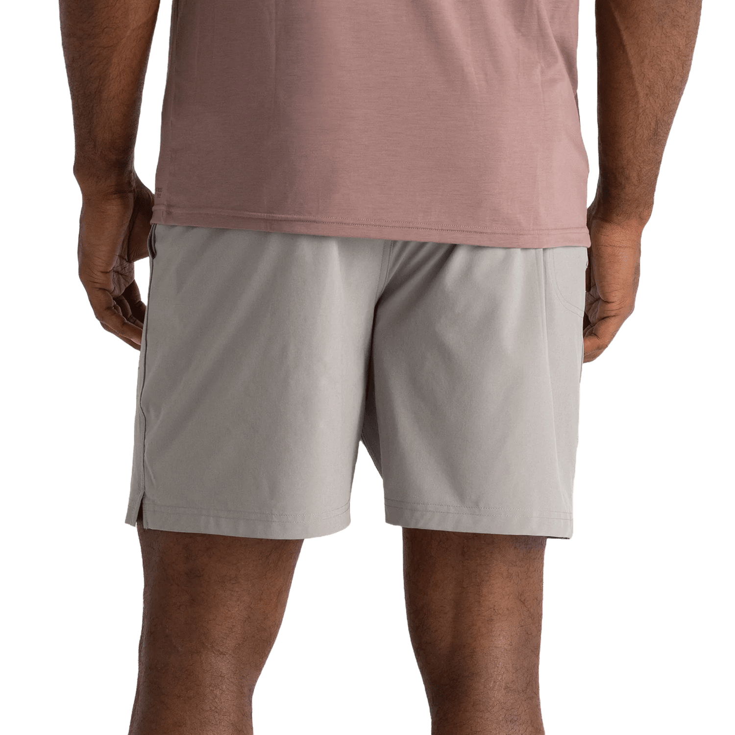 Free Fly Apparel 01. MENS APPAREL - MENS SHORTS - MENS SHORTS ACTIVE Men's Bamboo-Lined Active Breeze Short - 7 in CEMENT