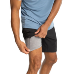 Free Fly Apparel 01. MENS APPAREL - MENS SHORTS - MENS SHORTS ACTIVE Men's Bamboo-Lined Active Breeze Short - 7 in BLACK