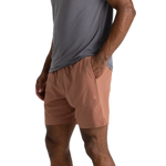 Free Fly Apparel 01. MENS APPAREL - MENS SHORTS - MENS SHORTS ACTIVE Men's Bamboo-Lined Active Breeze Short - 7 in BALTIC AMBER