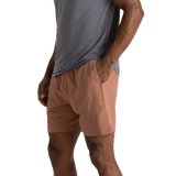 Free Fly Apparel 01. MENS APPAREL - MENS SHORTS - MENS SHORTS ACTIVE Men's Bamboo-Lined Active Breeze Short - 7 in BALTIC AMBER