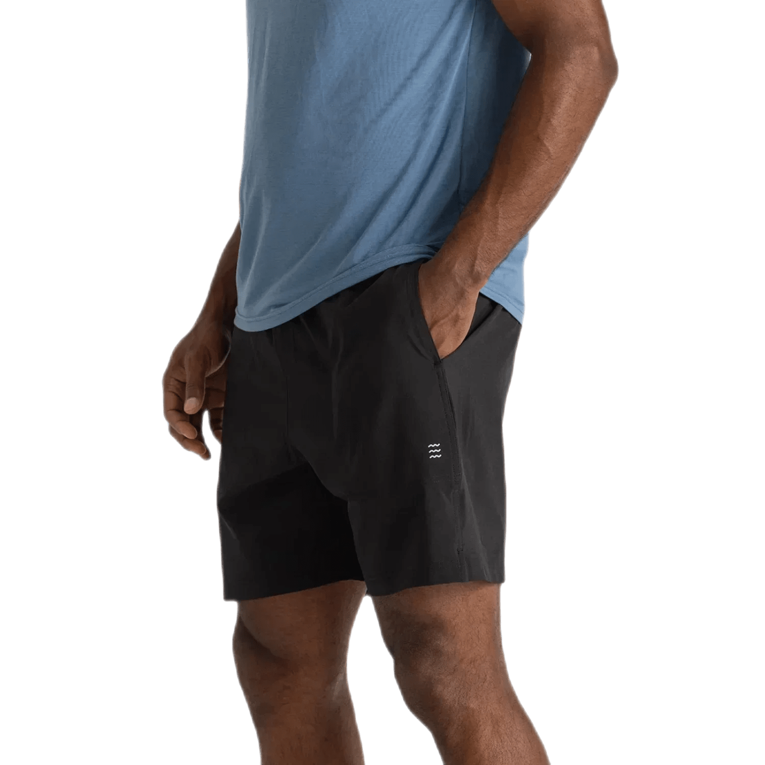 Free Fly Apparel 01. MENS APPAREL - MENS SHORTS - MENS SHORTS ACTIVE Men's Bamboo-Lined Active Breeze Short - 7 in BLACK