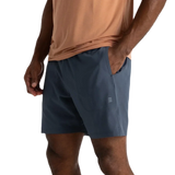 Free Fly Apparel 01. MENS APPAREL - MENS SHORTS - MENS SHORTS ACTIVE Men's Bamboo-Lined Active Breeze Short - 7 in BLUE DUSK II