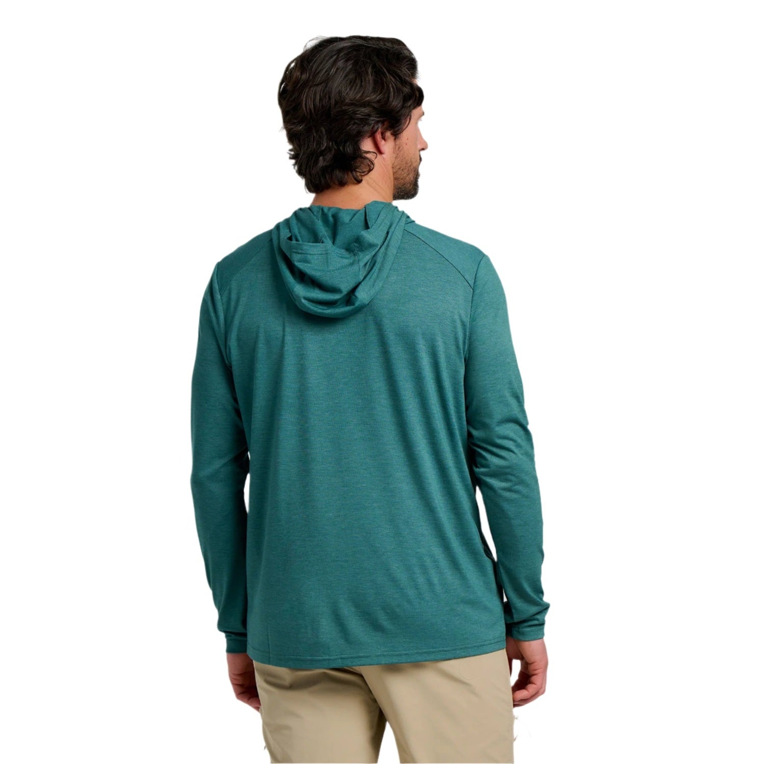 Free Fly Apparel 01. MENS APPAREL - MENS LS SHIRTS - MENS LS HOODY Men's Bamboo Shade Hoody HEATHER SEA PINE