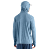 Free Fly Apparel 01. MENS APPAREL - MENS LS SHIRTS - MENS LS HOODY Men's Bamboo Shade Hoody HEATHER SLATE BLUE