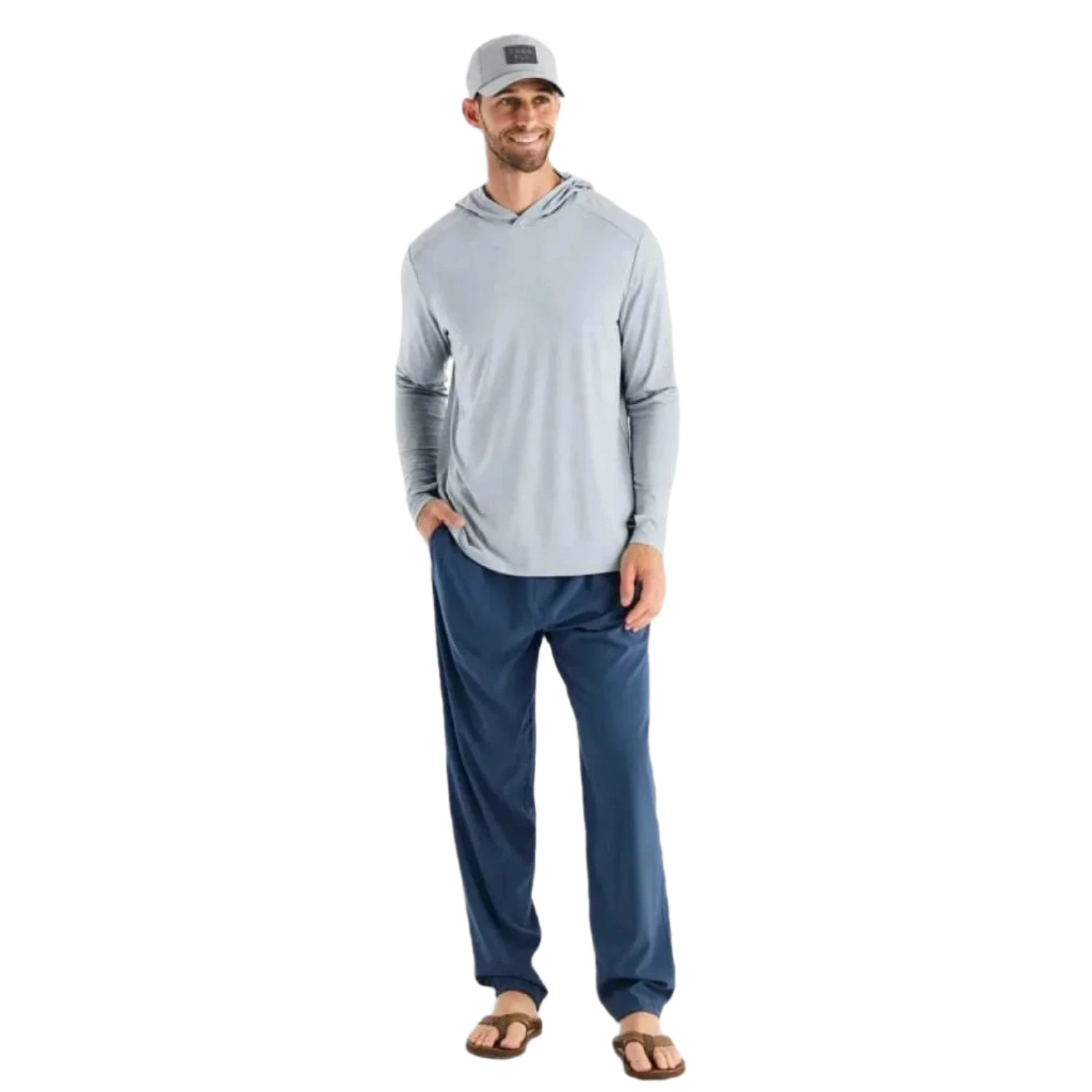 Free Fly Apparel 01. MENS APPAREL - MENS LS SHIRTS - MENS LS HOODY Men's Bamboo Shade Hoody HEATHER ASPEN GREY