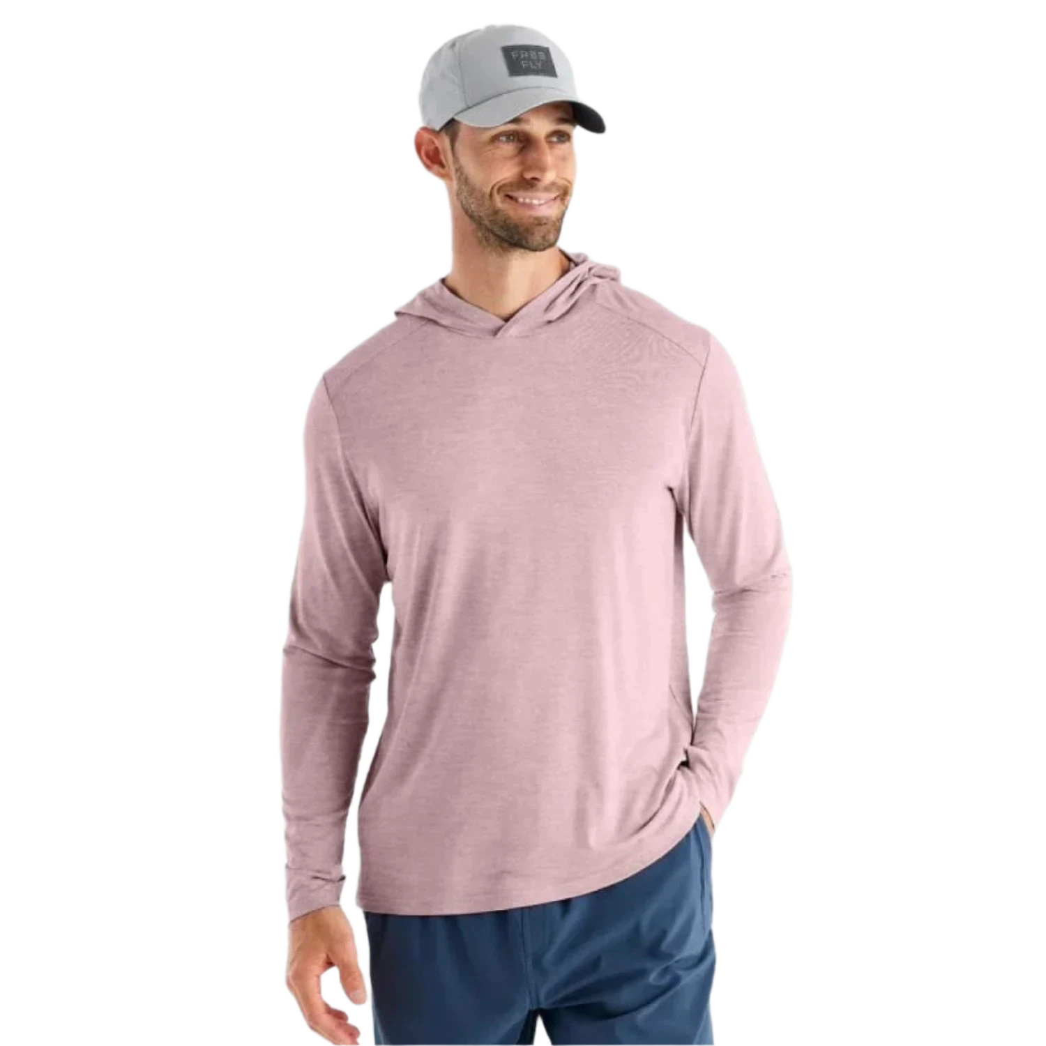 Free Fly Apparel 01. MENS APPAREL - MENS LS SHIRTS - MENS LS HOODY Men's Bamboo Shade Hoody HEATHER ADOBE RED