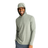 Free Fly Apparel 01. MENS APPAREL - MENS LS SHIRTS - MENS LS HOODY Men's Bamboo Shade Hoody HEATHER AGAVE GREEN