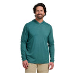 Free Fly Apparel 01. MENS APPAREL - MENS LS SHIRTS - MENS LS HOODY Men's Bamboo Shade Hoody HEATHER SEA PINE