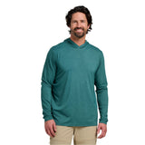 Free Fly Apparel 01. MENS APPAREL - MENS LS SHIRTS - MENS LS HOODY Men's Bamboo Shade Hoody HEATHER SEA PINE