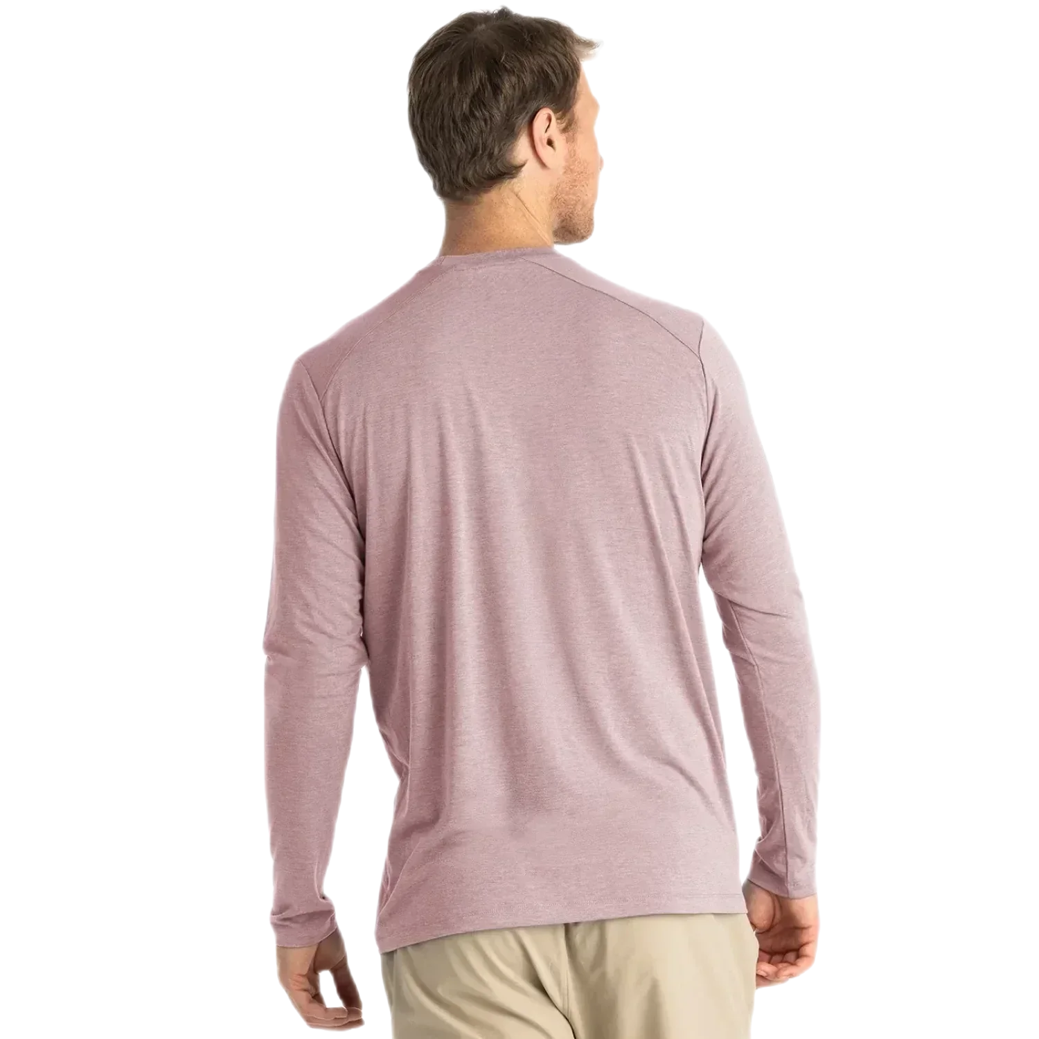 Free Fly Apparel 01. MENS APPAREL - MENS LS SHIRTS - MENS LS ACTIVE Men's Bamboo Shade Long Sleeve HEATHER ADOBE RED