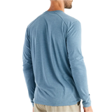 Free Fly Apparel 01. MENS APPAREL - MENS LS SHIRTS - MENS LS ACTIVE Men's Bamboo Shade Long Sleeve HEATHER SLATE BLUE