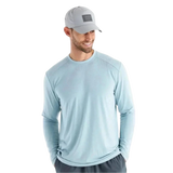 Free Fly Apparel 01. MENS APPAREL - MENS LS SHIRTS - MENS LS ACTIVE Men's Bamboo Shade Long Sleeve HEATHER OCEAN MIST