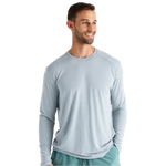 Free Fly Apparel 01. MENS APPAREL - MENS LS SHIRTS - MENS LS ACTIVE Men's Bamboo Shade Long Sleeve HEATHER ASPEN GREY