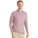 Free Fly Apparel 01. MENS APPAREL - MENS LS SHIRTS - MENS LS ACTIVE Men's Bamboo Shade Long Sleeve HEATHER ADOBE RED