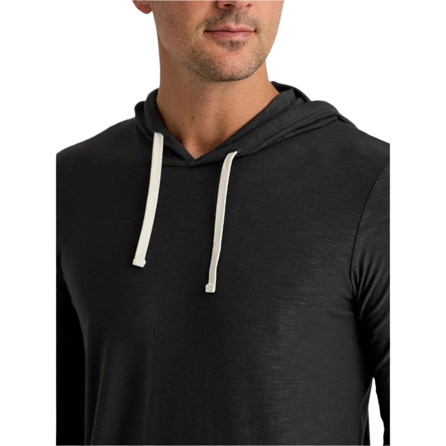 Free Fly Apparel 01. MENS APPAREL - MENS LS SHIRTS - MENS LS HOODY Men's Bamboo Slub Hoodie II BLACK SAND