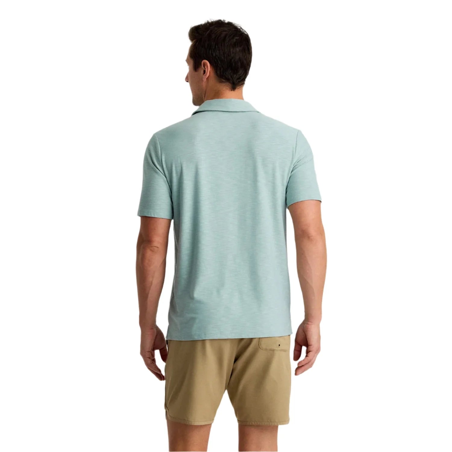 Free Fly Apparel 01. MENS APPAREL - MENS SS SHIRTS - MENS SS POLO Men's Bamboo Slub Polo II OCEAN MIST