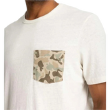 Free Fly Apparel 01. MENS APPAREL - MENS T-SHIRTS - MENS T-SHIRT SS Men's Barrier Island Camo Pocket Tee HEATHER BIRCH