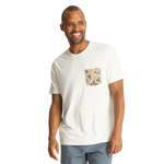 Free Fly Apparel 01. MENS APPAREL - MENS T-SHIRTS - MENS T-SHIRT SS Men's Barrier Island Camo Pocket Tee HEATHER BIRCH