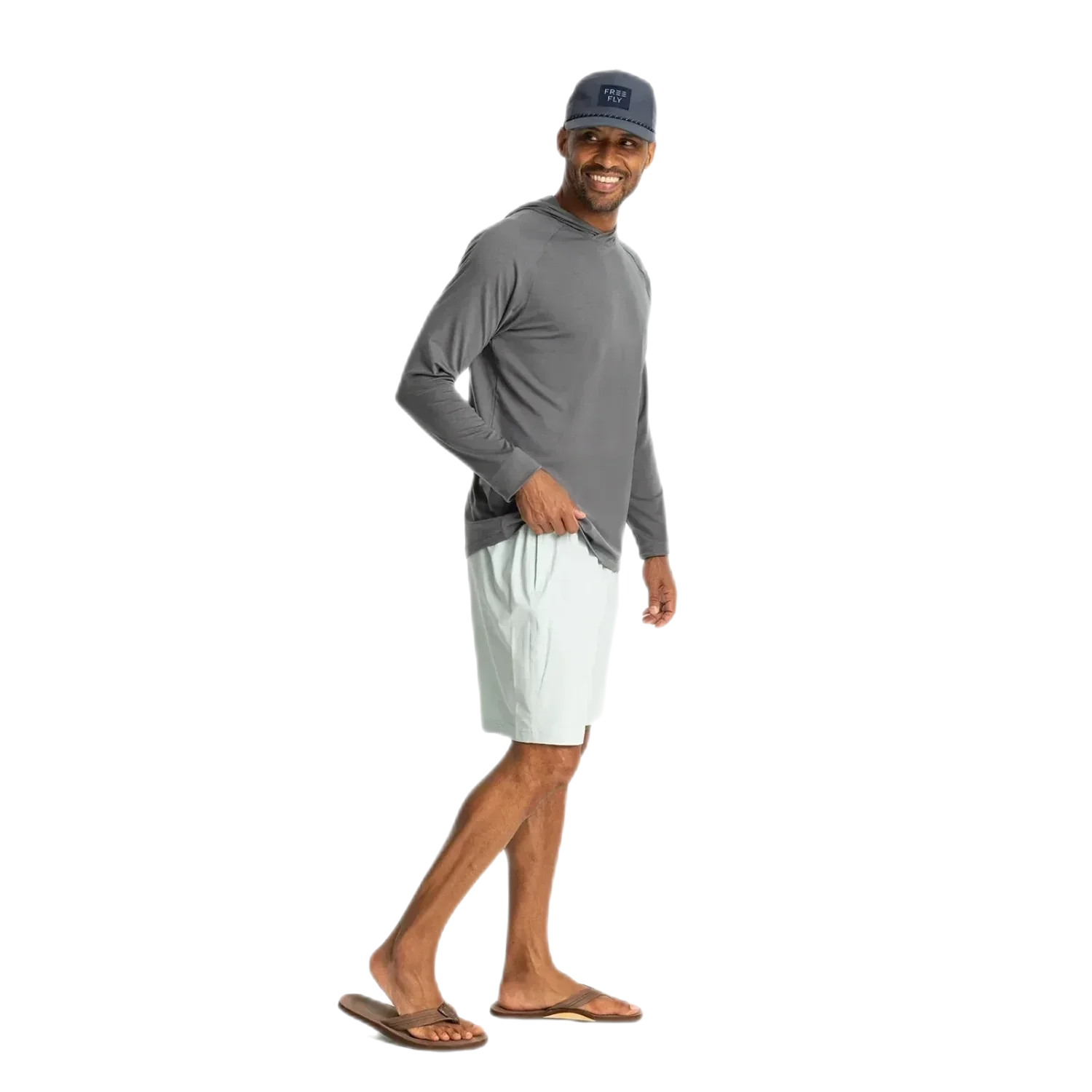 Free Fly Apparel 01. MENS APPAREL - MENS SHORTS - MENS SHORTS ACTIVE Men's Breeze Short - 8 in SURF SPRAY