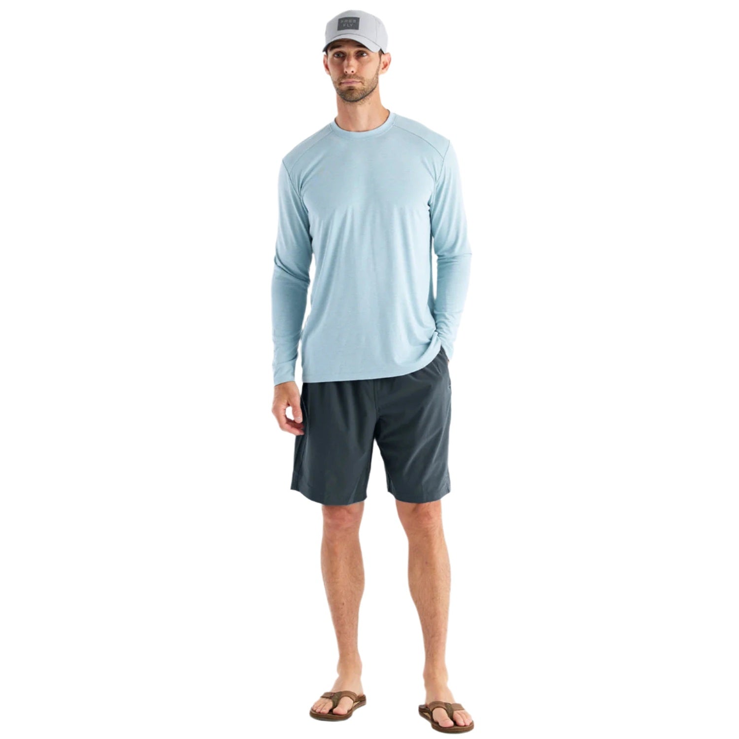 Free Fly Apparel 01. MENS APPAREL - MENS SHORTS - MENS SHORTS ACTIVE Men's Breeze Short - 8 in SLATE