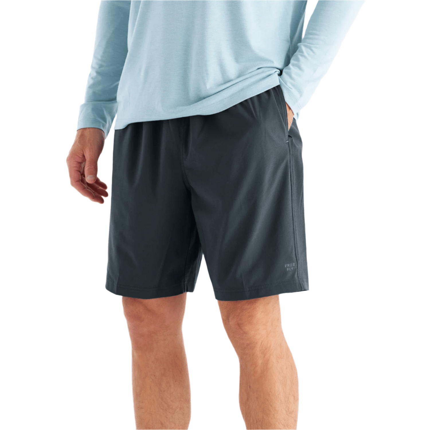 Free Fly Apparel 01. MENS APPAREL - MENS SHORTS - MENS SHORTS ACTIVE Men's Breeze Short - 8 in SLATE