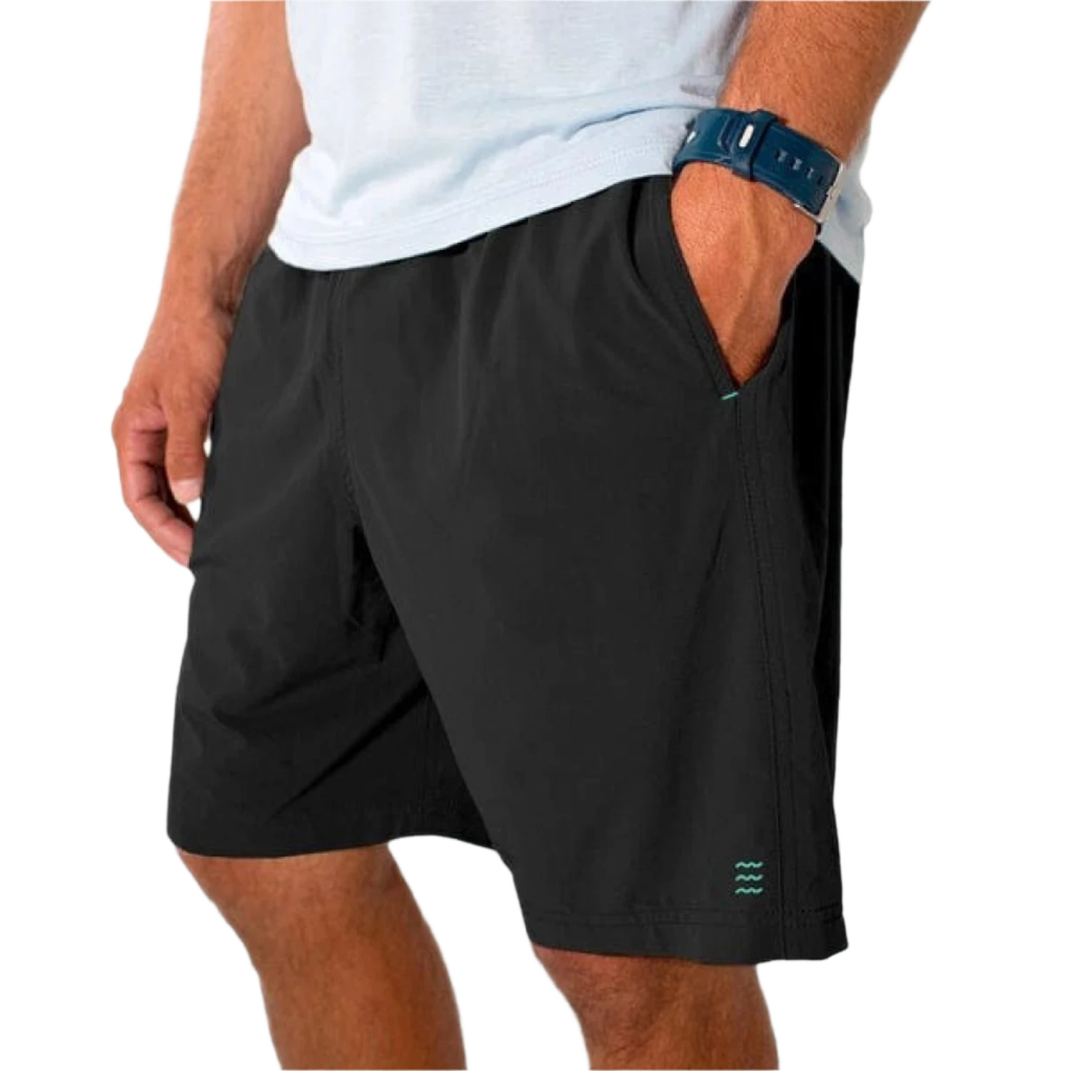 Free Fly Apparel 01. MENS APPAREL - MENS SHORTS - MENS SHORTS ACTIVE Men's Breeze Short - 8 in BLACK