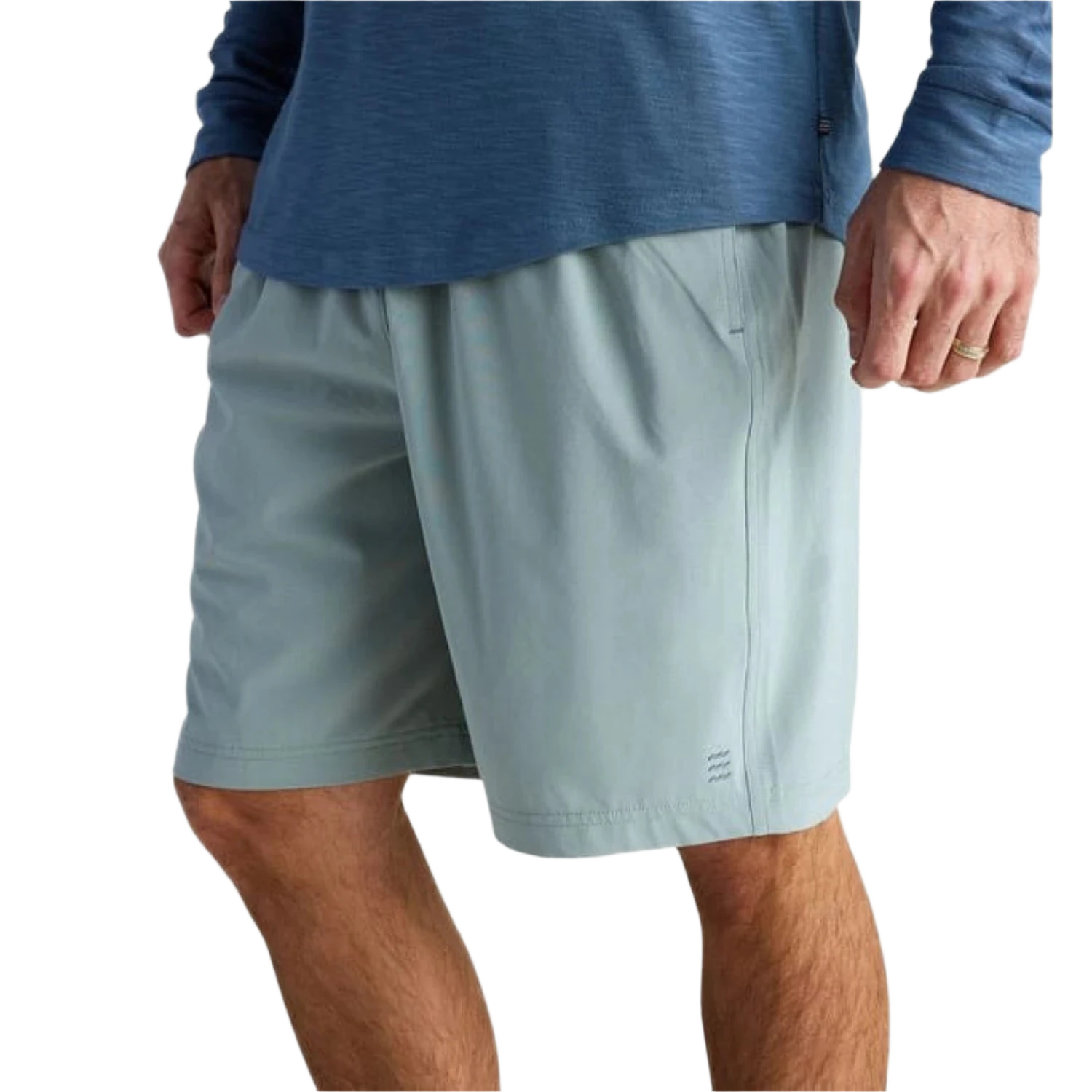 Free Fly Apparel 01. MENS APPAREL - MENS SHORTS - MENS SHORTS ACTIVE Men's Breeze Short - 8 in GREEN HAZE