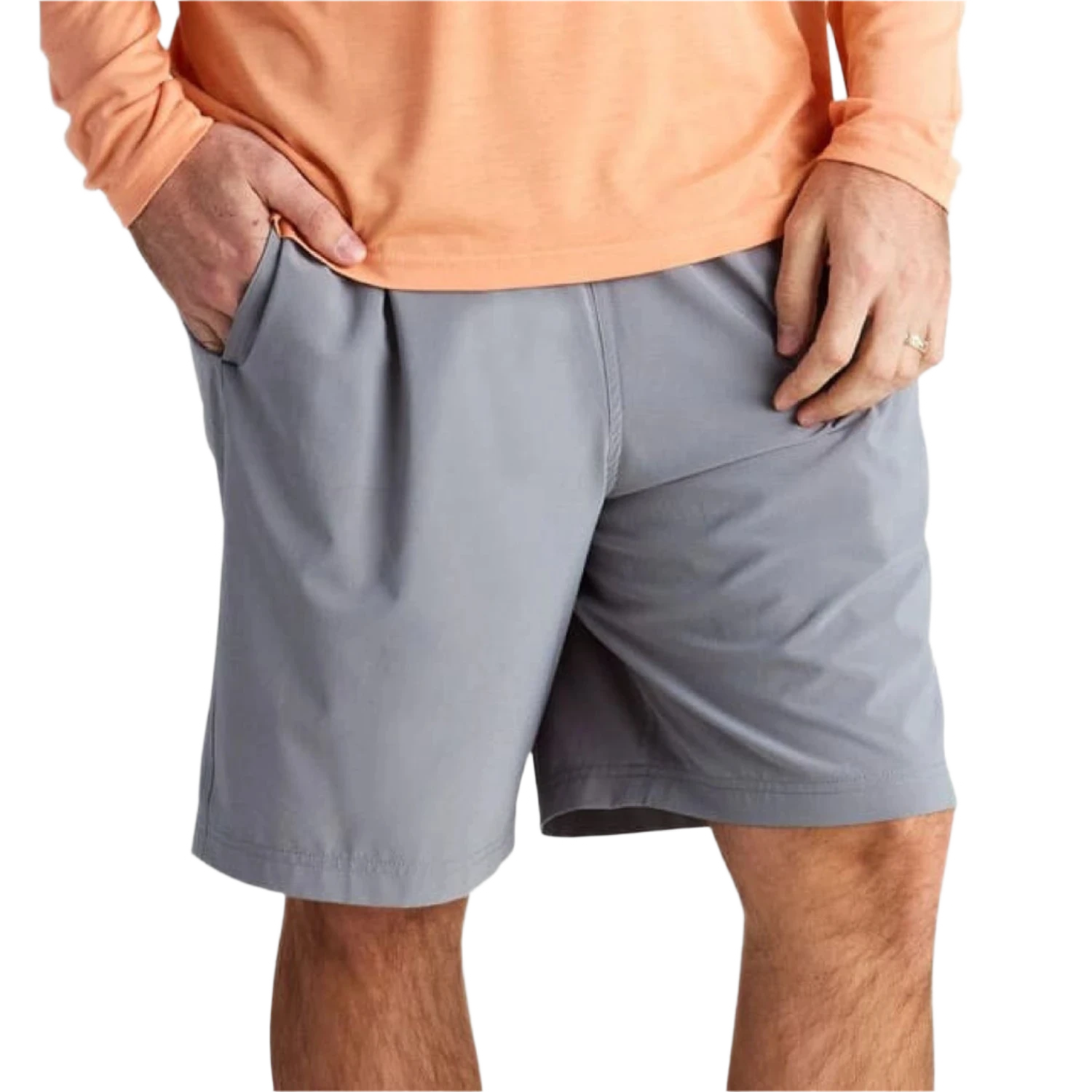 Free Fly Apparel 01. MENS APPAREL - MENS SHORTS - MENS SHORTS ACTIVE Men's Breeze Short - 8 in SLATE