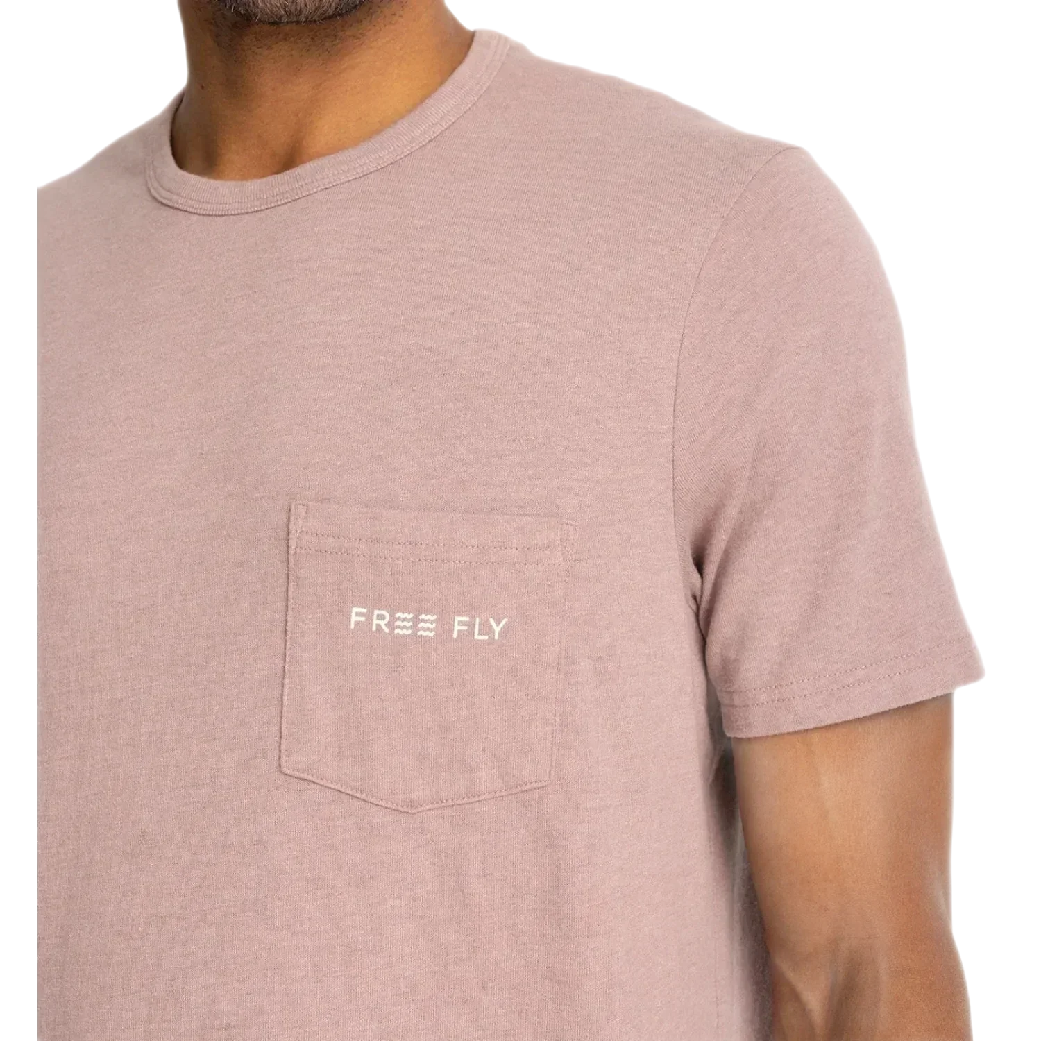Free Fly Apparel 01. MENS APPAREL - MENS T-SHIRTS - MENS T-SHIRT SS Men's Channel Markers Pocket Tee HEATHER FIG