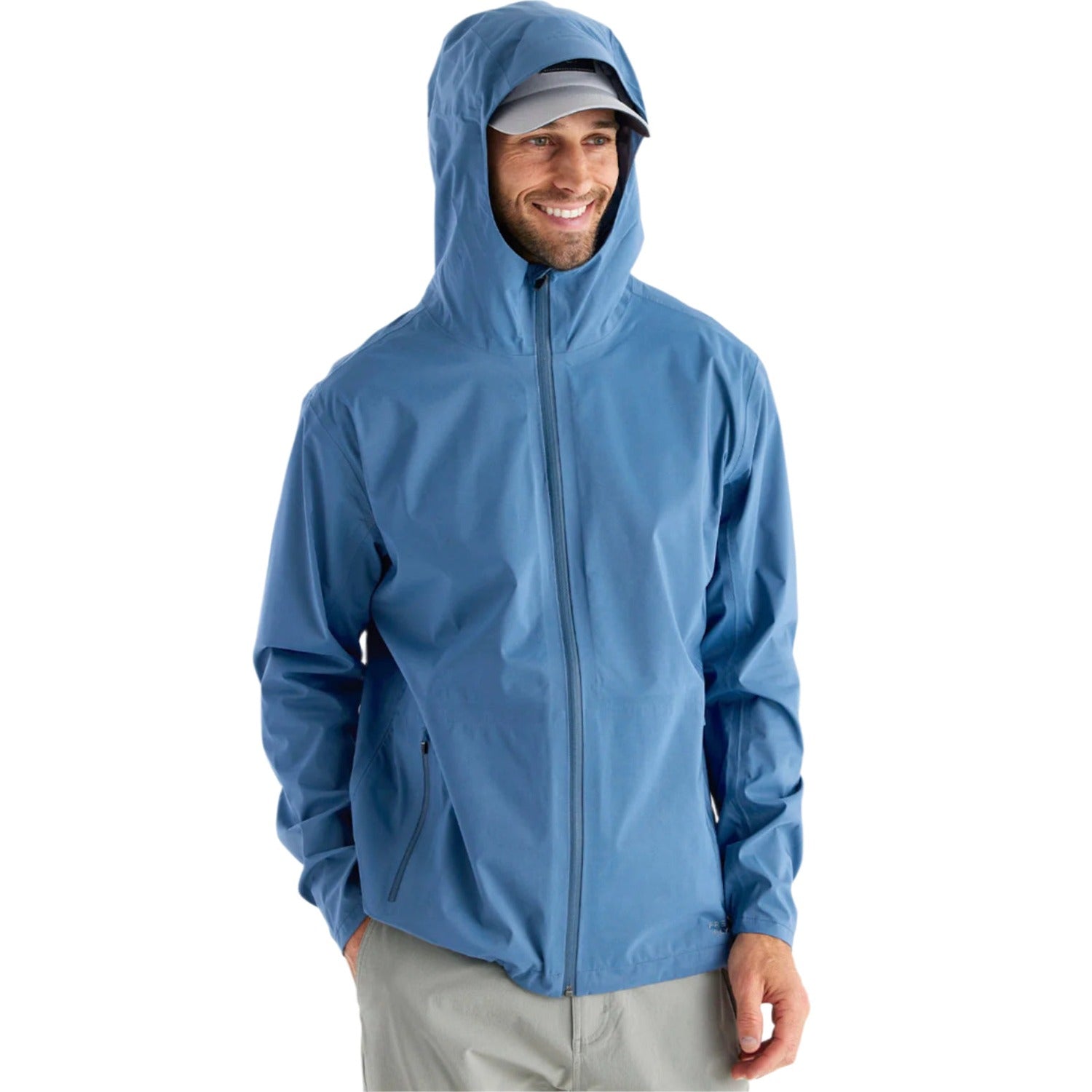 Free Fly Apparel 01. MENS APPAREL - MENS JACKETS - MENS JACKETS RAIN Men's Cloudshield Rain Jacket HERON BLUE